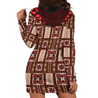 Samoa Siapo Hoodie Dress Tapa Pattern Mix Ula Fala Hibiscus - Wonder Print Shop