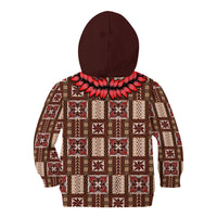 Samoa Siapo Kid Hoodie Tapa Pattern Mix Ula Fala Hibiscus - Wonder Print Shop