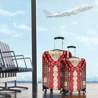 Samoa Siapo Luggage Cover Tapa Pattern Mix Ula Fala Hibiscus - Wonder Print Shop