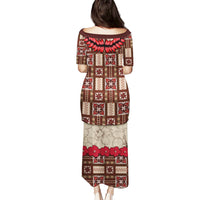 Samoa Siapo Puletasi Tapa Pattern Mix Ula Fala Hibiscus - Wonder Print Shop
