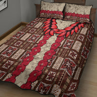 Samoa Siapo Quilt Bed Set Tapa Pattern Mix Ula Fala Hibiscus - Wonder Print Shop