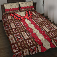 Samoa Siapo Quilt Bed Set Tapa Pattern Mix Ula Fala Hibiscus - Wonder Print Shop