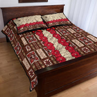 Samoa Siapo Quilt Bed Set Tapa Pattern Mix Ula Fala Hibiscus - Wonder Print Shop