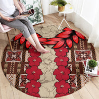 samoa-siapo-round-carpet-tapa-pattern-mix-ula-fala-hibiscus