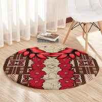 samoa-siapo-round-carpet-tapa-pattern-mix-ula-fala-hibiscus