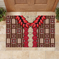 Samoa Siapo Rubber Doormat Tapa Pattern Mix Ula Fala Hibiscus - Wonder Print Shop