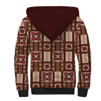 Samoa Siapo Sherpa Hoodie Tapa Pattern Mix Ula Fala Hibiscus - Wonder Print Shop