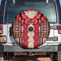 Samoa Siapo Spare Tire Cover Tapa Pattern Mix Ula Fala Hibiscus - Wonder Print Shop