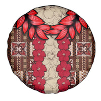 Samoa Siapo Spare Tire Cover Tapa Pattern Mix Ula Fala Hibiscus - Wonder Print Shop