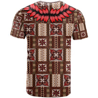 Samoa Siapo T Shirt Tapa Pattern Mix Ula Fala Hibiscus - Wonder Print Shop