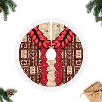Samoa Siapo Tree Skirt Tapa Pattern Mix Ula Fala Hibiscus - Wonder Print Shop