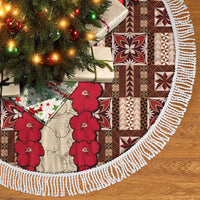 Samoa Siapo Tree Skirt Tapa Pattern Mix Ula Fala Hibiscus - Wonder Print Shop