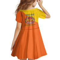 Personalised Bhutan National Day Family Matching Summer Maxi Dress and Hawaiian Shirt Coat Of Arms Mix Flag Style - Wonder Print Shop