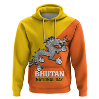 Personalised Bhutan National Day Hoodie Coat Of Arms Mix Flag Style - Wonder Print Shop
