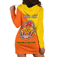 Personalised Bhutan National Day Hoodie Dress Coat Of Arms Mix Flag Style - Wonder Print Shop