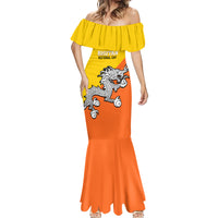 Personalised Bhutan National Day Mermaid Dress Coat Of Arms Mix Flag Style - Wonder Print Shop