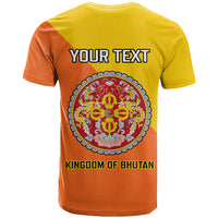 Personalised Bhutan National Day T Shirt Coat Of Arms Mix Flag Style - Wonder Print Shop