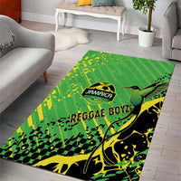 Jamaica Football Area Rug Come On Reggae Boyz Red-billed streamertail - Wonder Print Shop