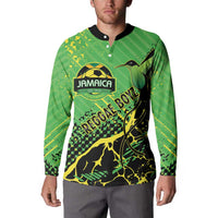 Custom Jamaica Football Button Sweatshirt Come On Reggae Boyz Red-billed streamertail - Wonder Print Shop