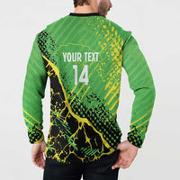 Custom Jamaica Football Button Sweatshirt Come On Reggae Boyz Red-billed streamertail - Wonder Print Shop
