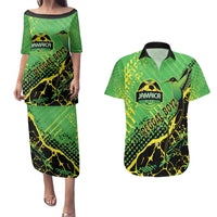 Custom Jamaica Football Couples Matching Puletasi and Hawaiian Shirt Come On Reggae Boyz Red-billed streamertail - Wonder Print Shop