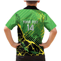 Custom Jamaica Football Family Matching Mermaid Dress and Hawaiian Shirt Come On Reggae Boyz Red-billed streamertail - Wonder Print Shop