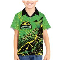Custom Jamaica Football Family Matching Mermaid Dress and Hawaiian Shirt Come On Reggae Boyz Red-billed streamertail - Wonder Print Shop