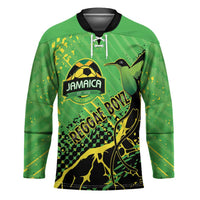 Custom Jamaica Football Hockey Jersey Come On Reggae Boyz Red-billed streamertail - Wonder Print Shop