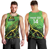 Custom Jamaica Football Men Tank Top Come On Reggae Boyz Red-billed streamertail - Wonder Print Shop