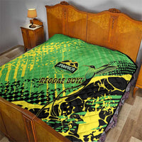 Jamaica Football Quilt Come On Reggae Boyz Red-billed streamertail - Wonder Print Shop
