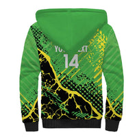 Custom Jamaica Football Sherpa Hoodie Come On Reggae Boyz Red-billed streamertail - Wonder Print Shop