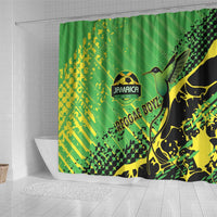 Jamaica Football Shower Curtain Come On Reggae Boyz Red-billed streamertail - Wonder Print Shop