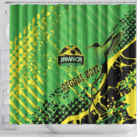 Jamaica Football Shower Curtain Come On Reggae Boyz Red-billed streamertail - Wonder Print Shop