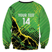 Custom Jamaica Football Sweatshirt Come On Reggae Boyz Red-billed streamertail - Wonder Print Shop