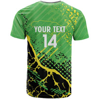 Custom Jamaica Football T Shirt Come On Reggae Boyz Red-billed streamertail - Wonder Print Shop