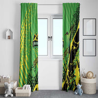 Jamaica Football Window Curtain Come On Reggae Boyz Red-billed streamertail - Wonder Print Shop