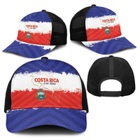 Costa Rica Football Baseball Net Cap Map With Los Ticos Sporty Style - Wonder Print Shop