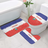 Costa Rica Football Bathroom Set Map With Los Ticos Sporty Style - Wonder Print Shop
