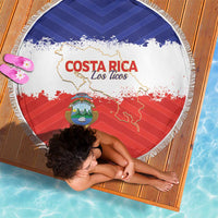 Costa Rica Football Beach Blanket Map With Los Ticos Sporty Style - Wonder Print Shop