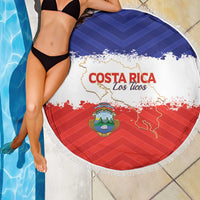 Costa Rica Football Beach Blanket Map With Los Ticos Sporty Style - Wonder Print Shop