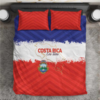 Costa Rica Football Bedding Set Map With Los Ticos Sporty Style - Wonder Print Shop