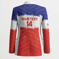 Custom Costa Rica Football Blazer Map With Los Ticos Sporty Style - Wonder Print Shop