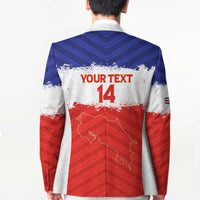 Custom Costa Rica Football Blazer Map With Los Ticos Sporty Style - Wonder Print Shop