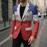 Custom Costa Rica Football Blazer Map With Los Ticos Sporty Style - Wonder Print Shop
