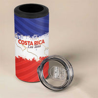 Custom Costa Rica Football 4 in 1 Can Cooler Tumbler Map With Los Ticos Sporty Style - Wonder Print Shop