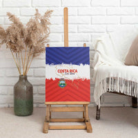 Costa Rica Football Canvas Wall Art Map With Los Ticos Sporty Style - Wonder Print Shop