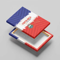 Costa Rica Football Canvas Wall Art Map With Los Ticos Sporty Style - Wonder Print Shop