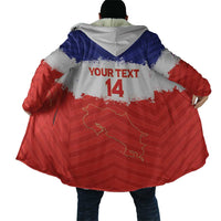 Custom Costa Rica Football Cloak Map With Los Ticos Sporty Style - Wonder Print Shop