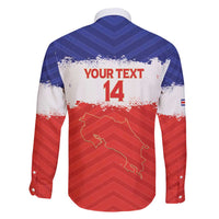 Custom Costa Rica Football Family Matching Long Sleeve Bodycon Dress and Hawaiian Shirt Map With Los Ticos Sporty Style - Wonder Print Shop