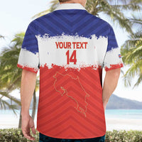 Custom Costa Rica Football Hawaiian Shirt Map With Los Ticos Sporty Style - Wonder Print Shop
